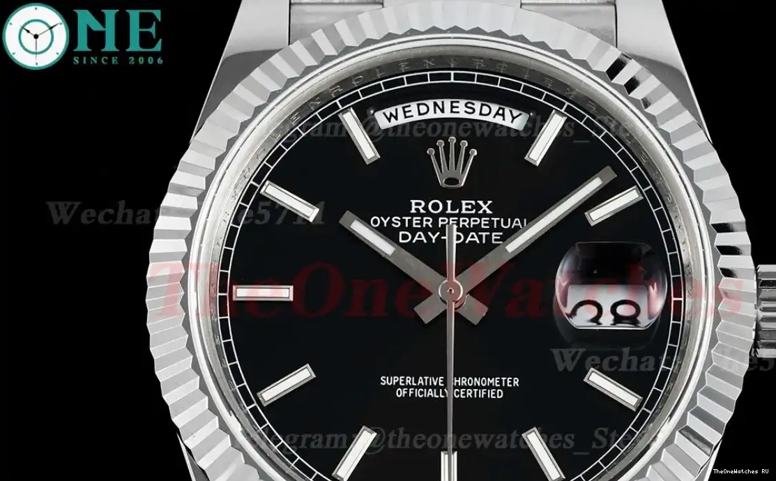 228239 Weight) SS DayDate SS Stk VR3255 Black V4 40mm JDF (Gain 0427